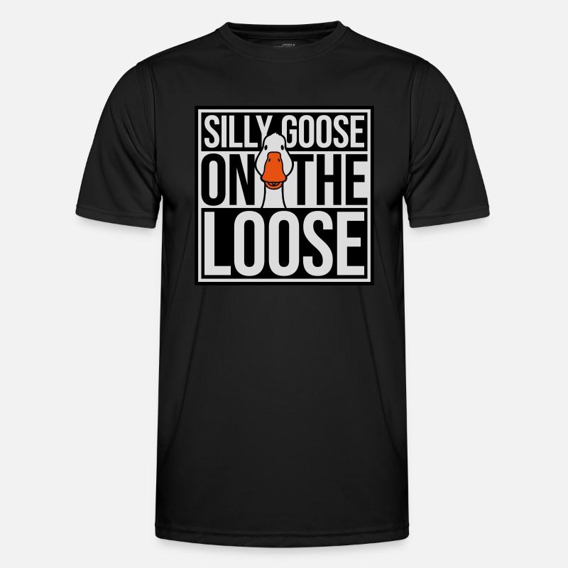 goose on the loose - Men's Functional T-Shirt - black