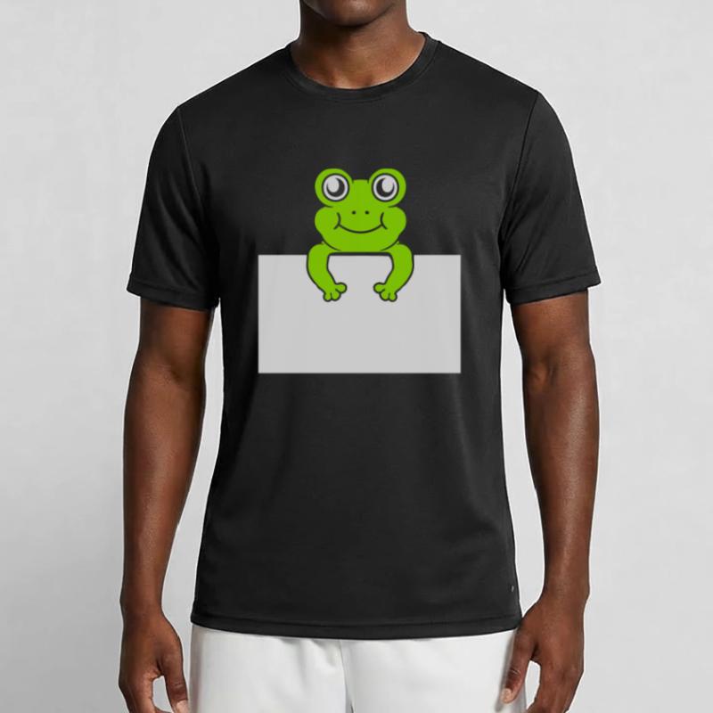 Present text Comic Frog Men's Functional T-Shirt