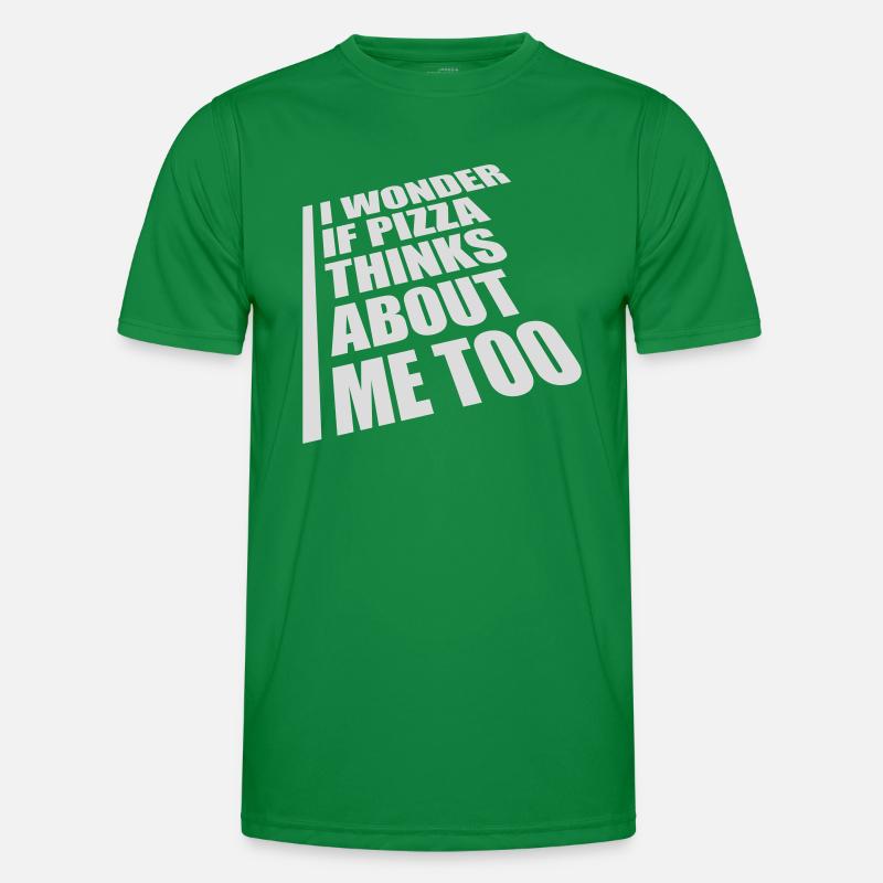 pizza thinks about me Men's Functional T-Shirt