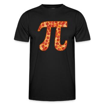 Pizza Pi Day Back to School - Men's Functional T-Shirt - black - Front - AI Model Male 178 dark (178cm)