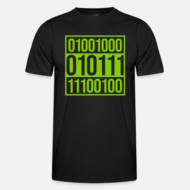 Binär Code Programm Sprache - Männer Funktions-T-Shirt - Schwarz