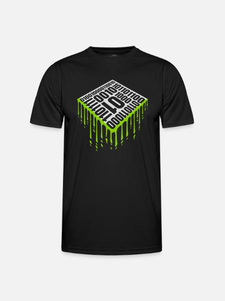 Binär Code Programm Sprache - Männer Funktions-T-Shirt - Schwarz