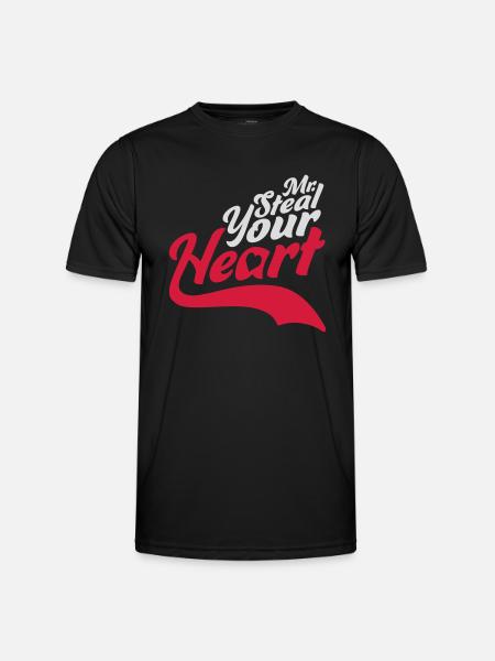 Mr steal your heart - Men's Functional T-Shirt - black