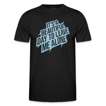 leave me alone day - Männer Funktions-T-Shirt - Schwarz - Vorne - AI Model Male 178 dark (178cm)