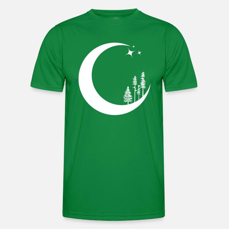 Celestial Moon pines tree Men's Functional T-Shirt
