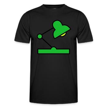Lampe de bureau - T-shirt sport Homme - noir - Devant - AI Model Male 178 dark (178cm)