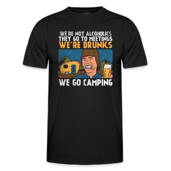 Wir sind keine Alkoholiker Sie gehen zu Treffen Wi - Männer Funktions-T-Shirt - Schwarz - Vorne - AI Model Male 178 dark (178cm)