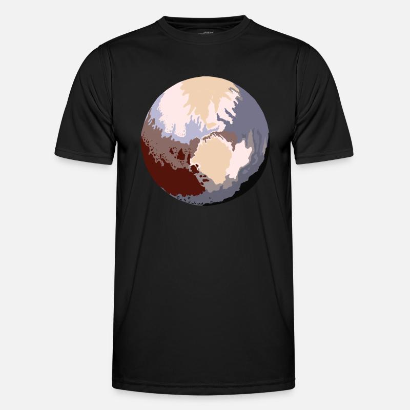 Pluto - dwarf planet - Men's Functional T-Shirt - black