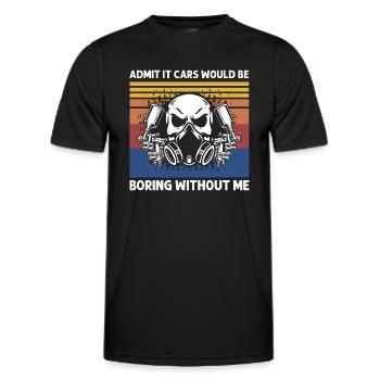 Car painter offer for coachbuilders - Men's Functional T-Shirt - black - Front - AI Model Male 178 dark (178cm)