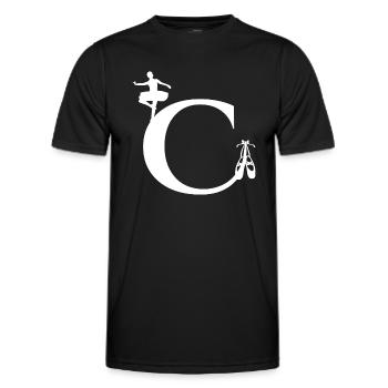 Buchstabe c Ballerina - Männer Funktions-T-Shirt - Schwarz - Vorne - AI Model Male 178 dark (178cm)