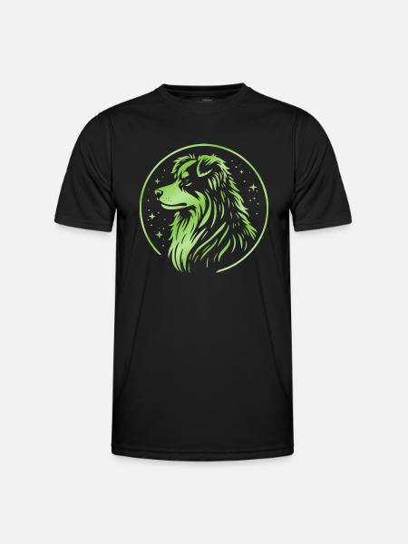 Dream dog Aussie green - Men's Functional T-Shirt - black