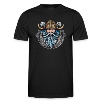 Wikinger Odin Thor Walhalla - Männer Funktions-T-Shirt - Schwarz - Vorne - AI Model Male 178 dark (178cm)