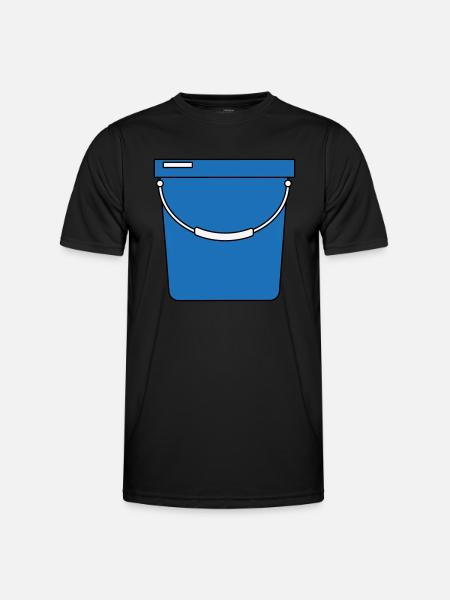 Eimer - Männer Funktions-T-Shirt - Schwarz