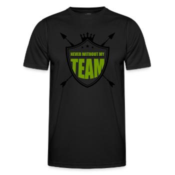 Coat of Arms Team - Men's Functional T-Shirt - black - Front - AI Model Male 178 dark (178cm)