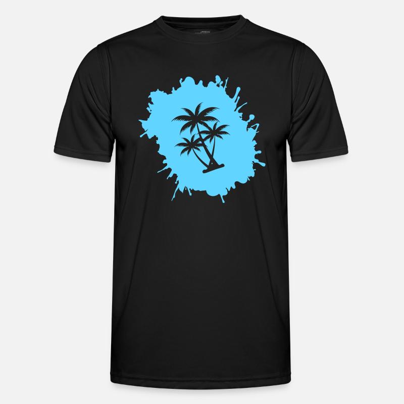 Palm Tree Blobs 2 - Men's Functional T-Shirt - black