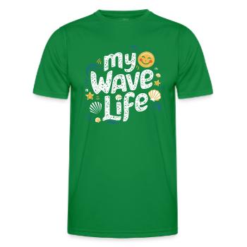 My wave life - T-shirt sport Homme - vert - Devant - AI Model Male 178 dark (178cm)