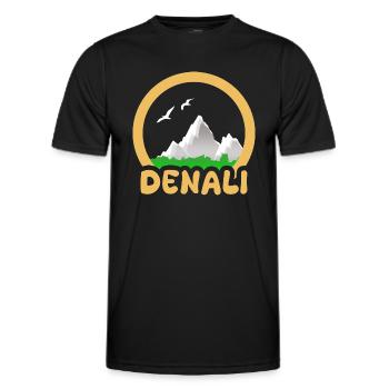 Trekking Denali - Men's Functional T-Shirt - black - Front - AI Model Male 178 dark (178cm)