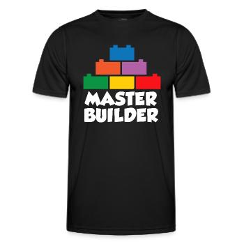 Brick Builder Brick Building Master Builder - Men's Functional T-Shirt - black - Front - AI Model Male 178 dark (178cm)