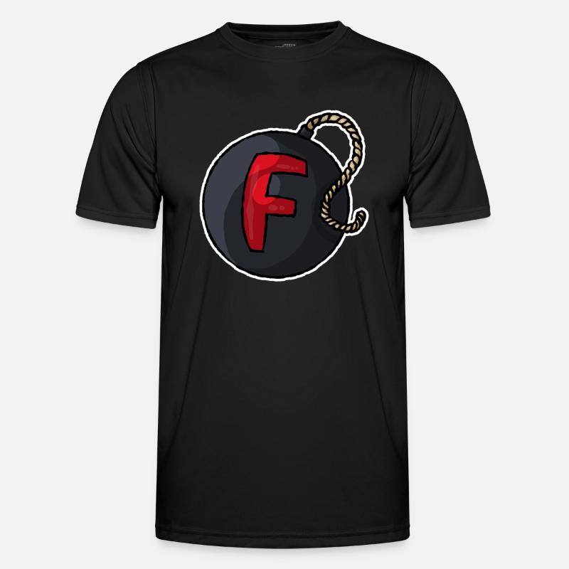 F Bomb - Männer Funktions-T-Shirt - Schwarz