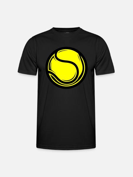 Tennisball Symbol - Männer Funktions-T-Shirt - Schwarz