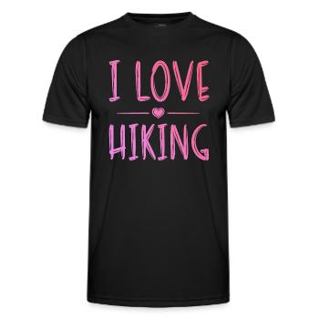 Ich liebe Hiking - Männer Funktions-T-Shirt - Schwarz - Vorne - AI Model Male 178 dark (178cm)