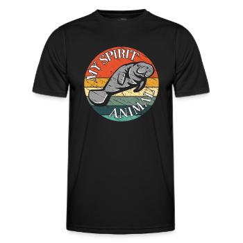 Seekühe mein Spirit. Vintage Seekuh Design - Männer Funktions-T-Shirt - Schwarz - Vorne - AI Model Male 178 dark (178cm)