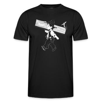 Zimmermann - Männer Funktions-T-Shirt - Schwarz - Vorne - AI Model Male 178 dark (178cm)