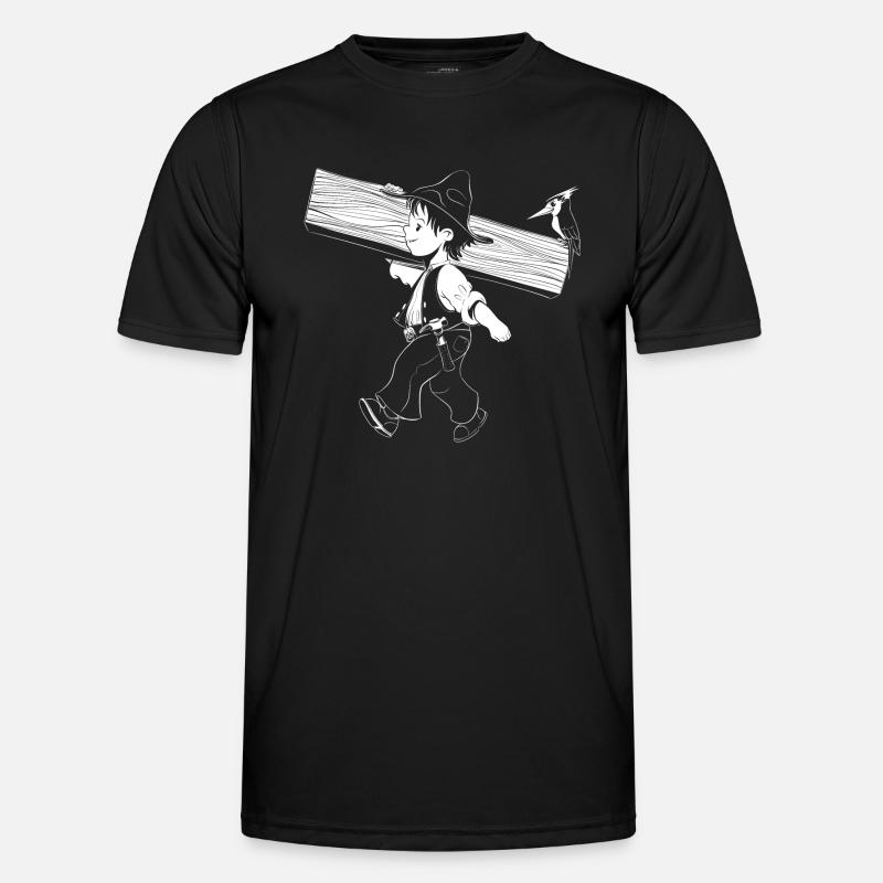 Zimmermann - Männer Funktions-T-Shirt - Schwarz