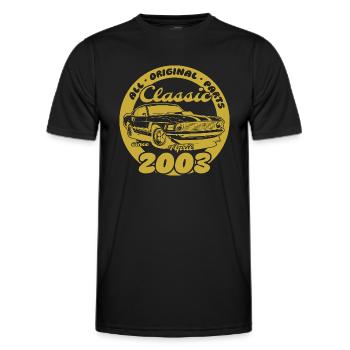 22. Geburtstag - Klassiker Musclecar 04/2003 - Männer Funktions-T-Shirt - Schwarz - Vorne - AI Model Male 178 dark (178cm)