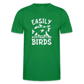 Ornithologist - Easily distracted - Birdwatching - Men's Functional T-Shirt - kelly green - Front - AI Model Male 178 dark (178cm)