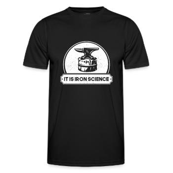 Chanteronnerie Enclume C’est une idée cadeau de science du fer - T-shirt sport Homme - noir - Devant - AI Model Male 178 dark (178cm)