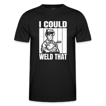 Je pourrais souder ces cadeaux de soudage - T-shirt sport Homme - noir - Devant - AI Model Male 178 dark (178cm)