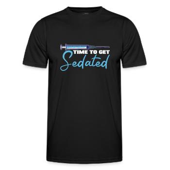 Anesthesia Time To Get Sedated Funny Gift Idea - Männer Funktions-T-Shirt - Schwarz - Vorne - AI Model Male 178 dark (178cm)