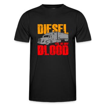 Trucking Art Truck Driver Trucker Lover Gifts - Männer Funktions-T-Shirt - Schwarz - Vorne - AI Model Male 178 dark (178cm)