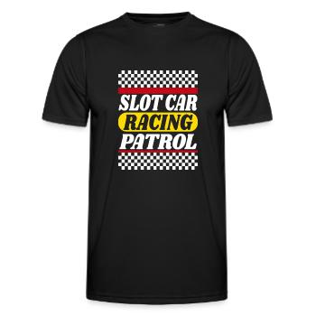 Slot Car Racing Patrol Idée cadeau - T-shirt sport Homme - noir - Devant - AI Model Male 178 dark (178cm)