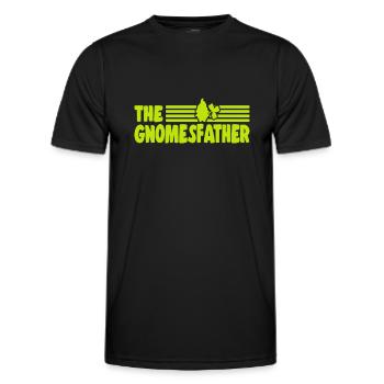 La miniature du jardin des elfes à feuilles amantes Gnomesfather - T-shirt sport Homme - noir - Devant - AI Model Male 178 dark (178cm)