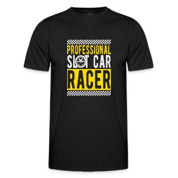 Professional Slot Car Racer Gifts - Männer Funktions-T-Shirt - Schwarz - Vorne - AI Model Male 178 dark (178cm)