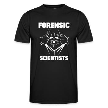 Analyste criminalistique Laboratoire criminel Idée cadeau - T-shirt sport Homme - noir - Devant - AI Model Male 178 dark (178cm)