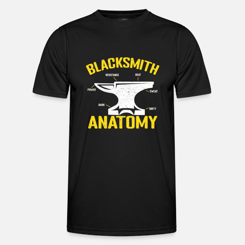 Blacksmith Anatomy Metalsmith Men's Functional T-Shirt