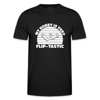 Mon passe-temps est une idée de flipper GIft très flip-tastic - T-shirt sport Homme - noir - Devant - AI Model Male 178 dark (178cm)