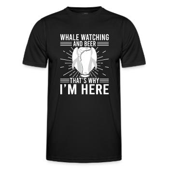 Whale Watching And Beer Whales Aquarist Scientist - Männer Funktions-T-Shirt - Schwarz - Vorne - AI Model Male 178 dark (178cm)