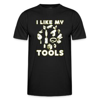 I Like My Tools Welding Gift Idea - Männer Funktions-T-Shirt - Schwarz - Vorne - AI Model Male 178 dark (178cm)