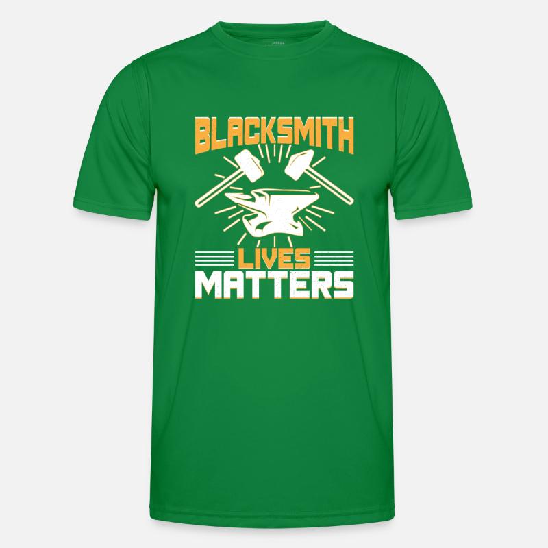 Blacksmith Lives Matters Metalsmith Gift Idea Men's Functional T-Shirt