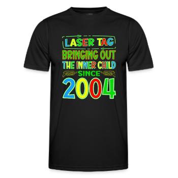 Laser Tag Bringing Out The Inner Child Years Old - Men's Functional T-Shirt - black - Front - AI Model Male 178 dark (178cm)