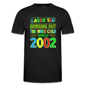 Laser Tag Bringing Out The Inner Child Years Old - Men's Functional T-Shirt - black - Front - AI Model Male 178 dark (178cm)