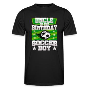 Uncle Of the Birthday Boy Soccer Family Party - Men's Functional T-Shirt - black - Front - AI Model Male 178 dark (178cm)