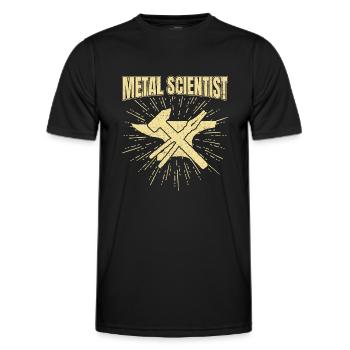 Blacksmithing Metal Scientist Forging Gift Idea - Männer Funktions-T-Shirt - Schwarz - Vorne - AI Model Male 178 dark (178cm)