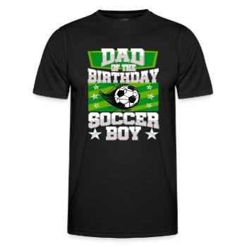 Dad Of the Birthday Boy Soccer Family Party - Männer Funktions-T-Shirt - Schwarz - Vorne - AI Model Male 178 dark (178cm)