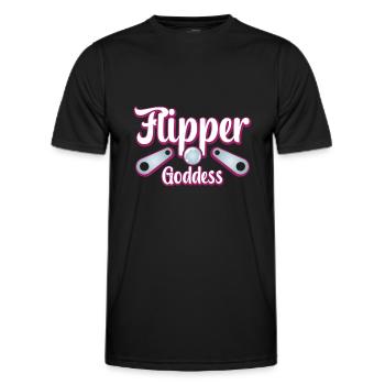 Flipper Déesse Flipper Flippers Idées De Cadeaux - T-shirt sport Homme - noir - Devant - AI Model Male 178 dark (178cm)