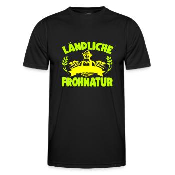 Nachwuchs Landwirt Heugabel Held Bauern - Männer Funktions-T-Shirt - Schwarz - Vorne - AI Model Male 178 dark (178cm)